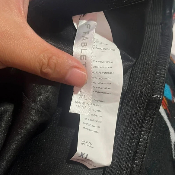 Fabletic vegan leather legging high rise size xl - Picture 2 of 5